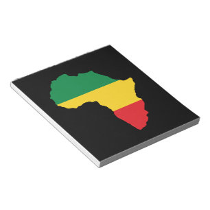 Green, Gold & Red Africa Flag Notepad
