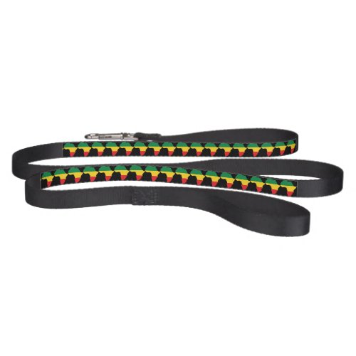 Green Gold  Red Africa Flag Pet Leash