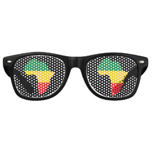 Green, Gold & Red Africa Flag Retro Sunglasses