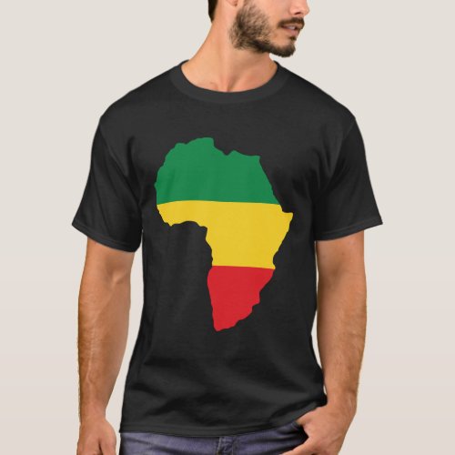 Green Gold  Red Africa Flag T_Shirt