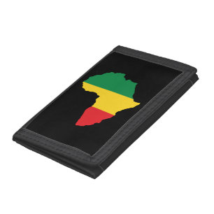 Green, Gold & Red Africa Flag Tri-fold Wallet