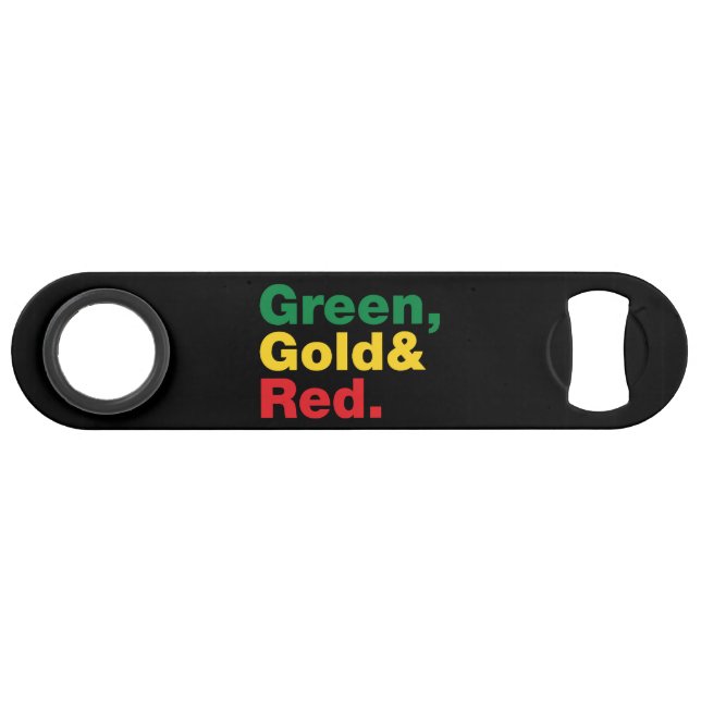 Green, Gold & Red. Bar Key (Back Horizontal)