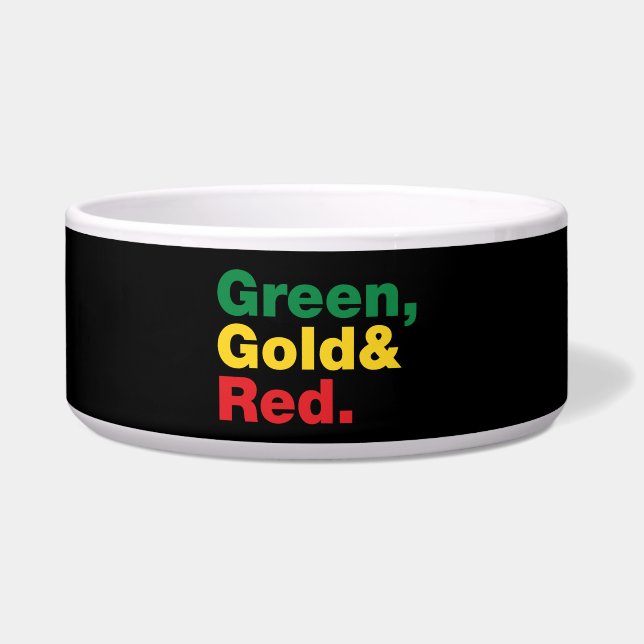 Green, Gold & Red. Bowl (Front)