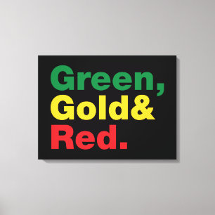 Green, Gold & Red. Canvas Print