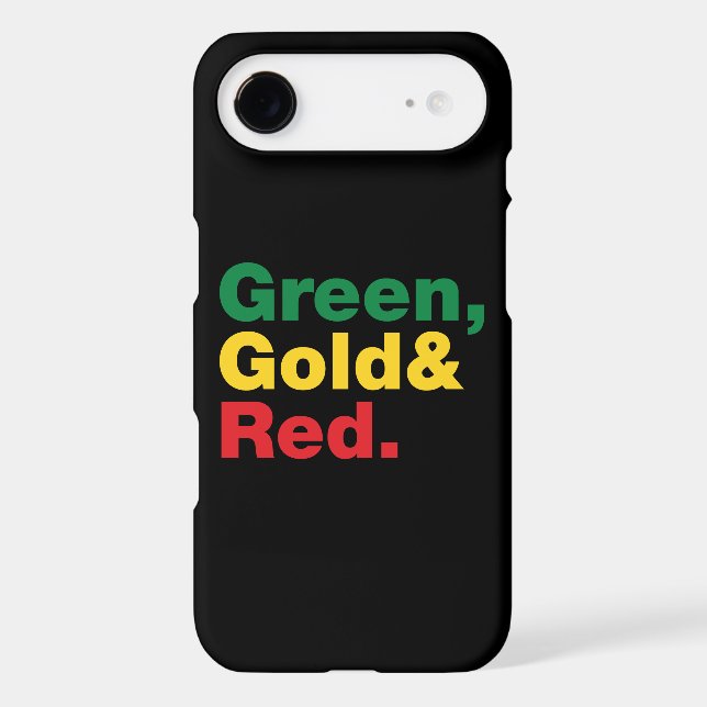 Green, Gold & Red. Case-Mate iPhone Case (Back)