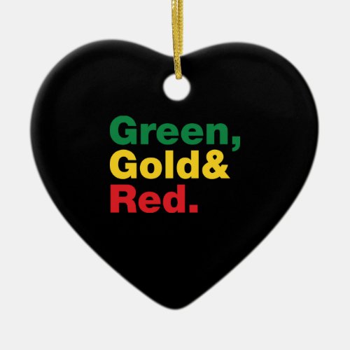 Green Gold  Red Ceramic Ornament