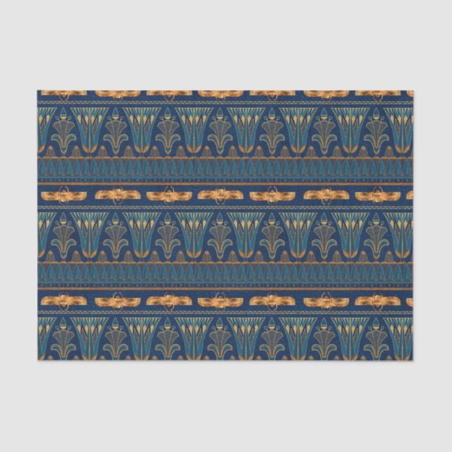 Green & Gold scarab  Egyptian Tissue Paper (Front)