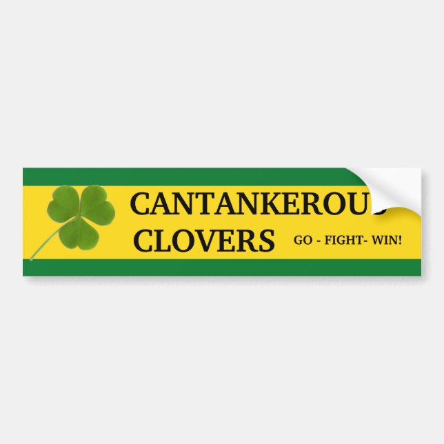 Green &  Gold School Colors Bumper Sticker (Front)