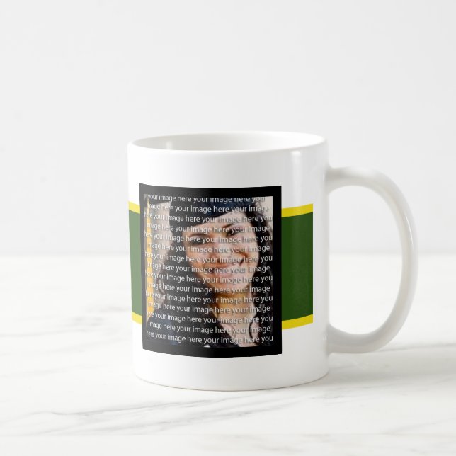 Green & Gold School Graduation Photo Collage Mugs (Right)