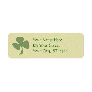Green & Gold Shamrock Label