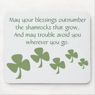 Green & Gold Shamrock Mouse Pad