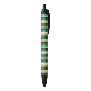 Green Gold Shamrock St. Patrick's Day Stripes Pen