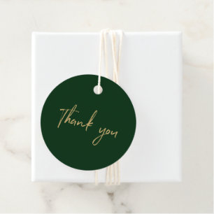 Green & Gold Small Business Thank you Package Tag