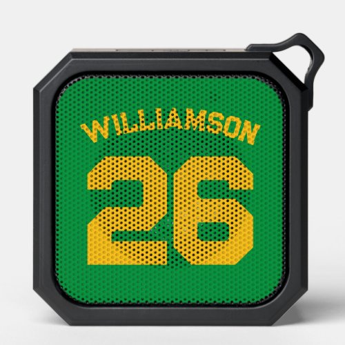 Green Gold Sports Jersey Number Name Team Bluetooth Speaker