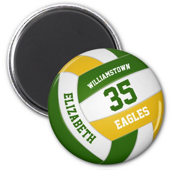 green gold volleyball team colors magnet