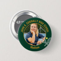 Green Gold Tennis Player Photo High School