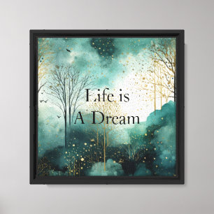 Green Gold Trees Canvas Print