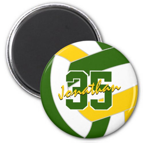 green gold volleyball team colors gifts magnet