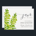 GREEN GOLD WATERCOLOUR FERN FOLIAGE SAVE THE DATE<br><div class="desc">If you need any further customisation or any other matching items,  please feel free to contact me at yellowfebstudio@gmail.com</div>