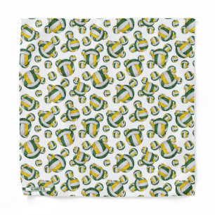 green gold white team colors girls volleyball bandana