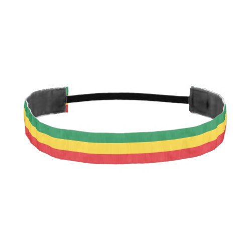 Green Gold Yellow and Red Colors Flag Athletic Headband