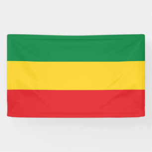 Green, Gold (Yellow) and Red Colors Flag Banner
