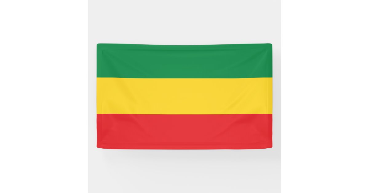 Green Gold Yellow And Red Colors Flag Banner Zazzle Com