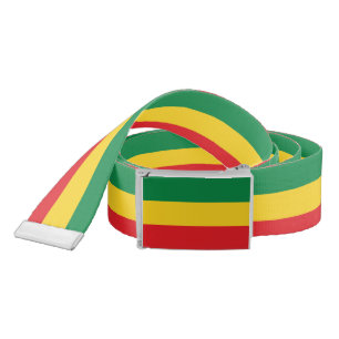 Green, Gold (Yellow) and Red Colors Flag Belt