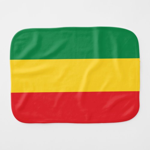 Green Gold Yellow and Red Colors Flag Burp Cloth