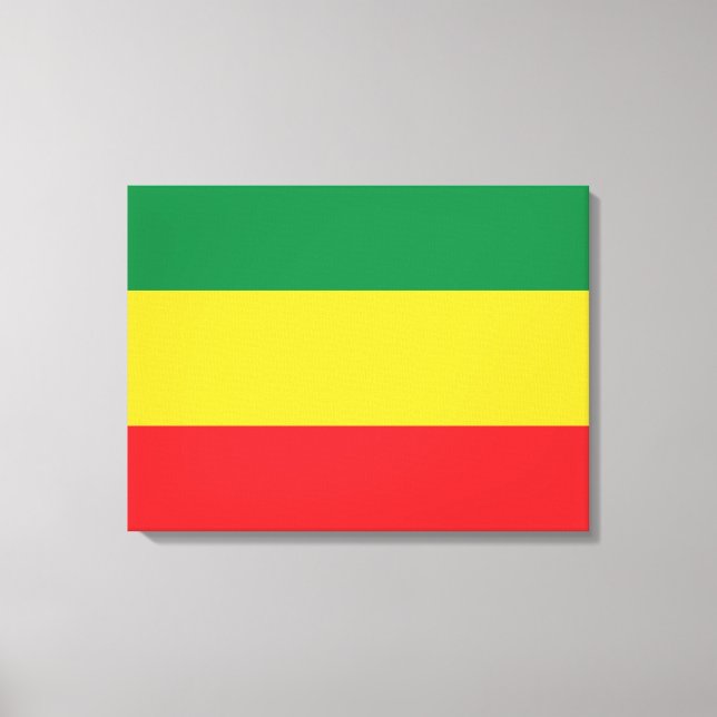 Green, Gold (Yellow) and Red Colors Flag Canvas Print (Front)