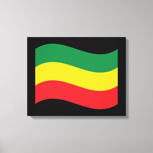 Green Gold Yellow and Red Colors Flag Canvas Print