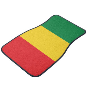 Green, Gold (Yellow) and Red Colors Flag Car Floor Mat