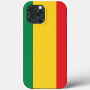 Green, Gold (Yellow) and Red Colors Flag iPhone 13 Pro Max Case