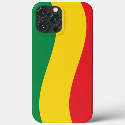 Green Gold Yellow and Red Colors Flag iPhone 13 Pro Max Case