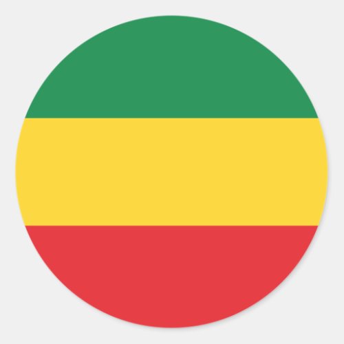 Green Gold Yellow and Red Colors Flag Classic Round Sticker