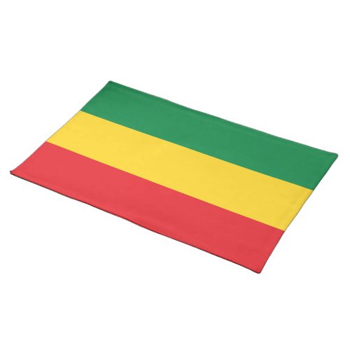 Green Gold Yellow and Red Colors Flag Cloth Placemat