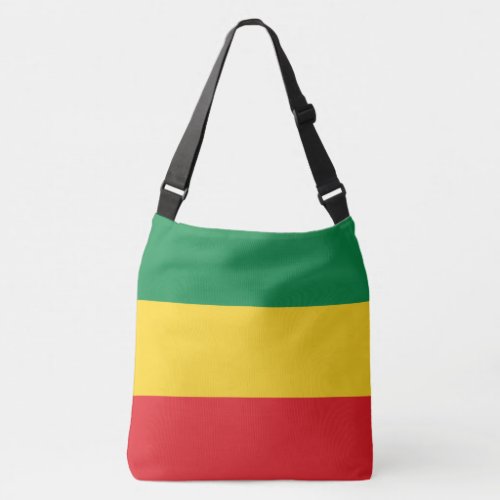 Green Gold Yellow and Red Colors Flag Crossbody Bag