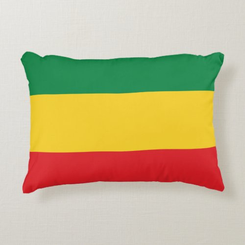 Green Gold Yellow and Red Colors Flag Decorative Pillow