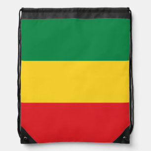 Green, Gold (Yellow) and Red Colors Flag Drawstring Bag