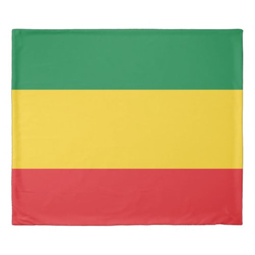 Green Gold Yellow and Red Colors Flag Duvet Cover