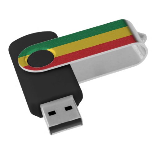 Green Gold Yellow and Red Colors Flag Flash Drive