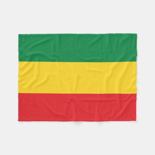 Green Gold Yellow and Red Colors Flag Fleece Blanket