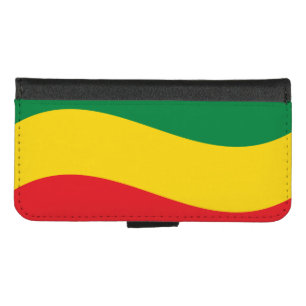 Green, Gold (Yellow) and Red Colors Flag iPhone 8/7 Wallet Case