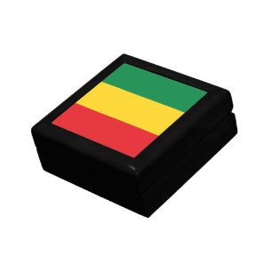 Green, Gold (Yellow) and Red Colors Flag Jewelry Box