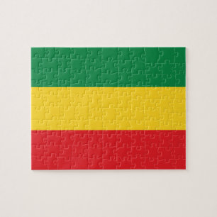 Green, Gold (Yellow) and Red Colors Flag Jigsaw Puzzle