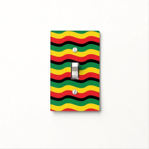Green Gold Yellow and Red Colors Flag Light Switch Cover