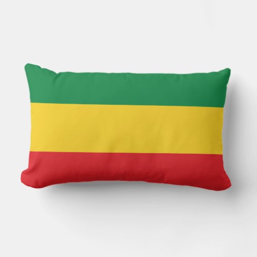 Green Gold Yellow and Red Colors Flag Lumbar Pillow