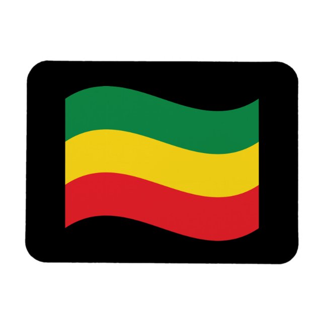 Green, Gold (Yellow) and Red Colors Flag Magnet (Horizontal)