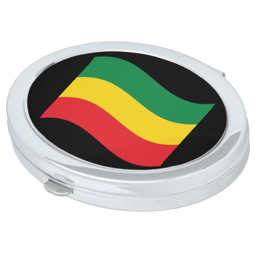 Green Gold Yellow and Red Colors Flag Makeup Mirror