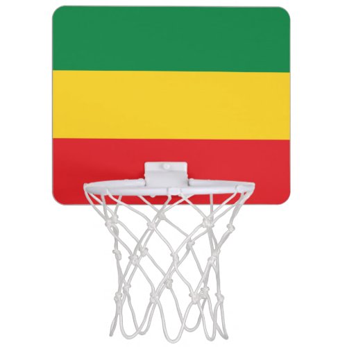 Green Gold Yellow and Red Colors Flag Mini Basketball Hoop
